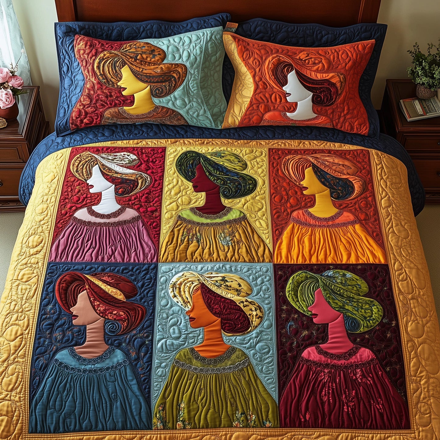 Sunbonnet 3-Piece Quilted Bedding Set GFTOTP8654