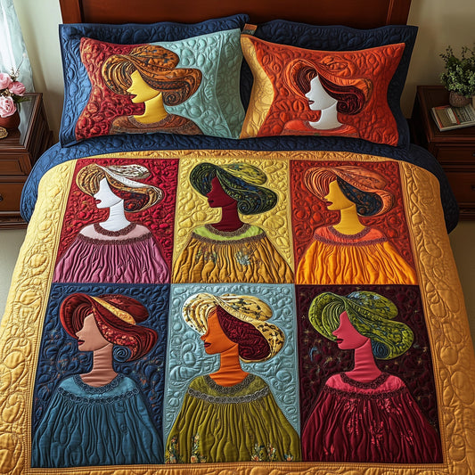 Sunbonnet 3-Piece Quilted Bedding Set GFTOTP8654