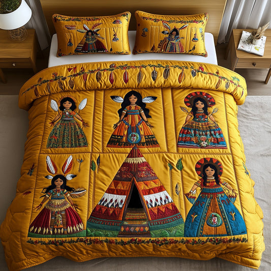 Tribal Harmony 3-Piece Quilted Bedding Set GFTOTP8658