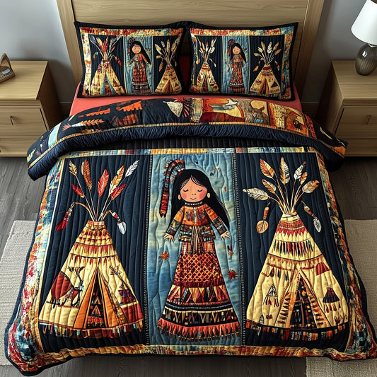 Tribal Harmony 3-Piece Quilted Bedding Set GFTOTP8659