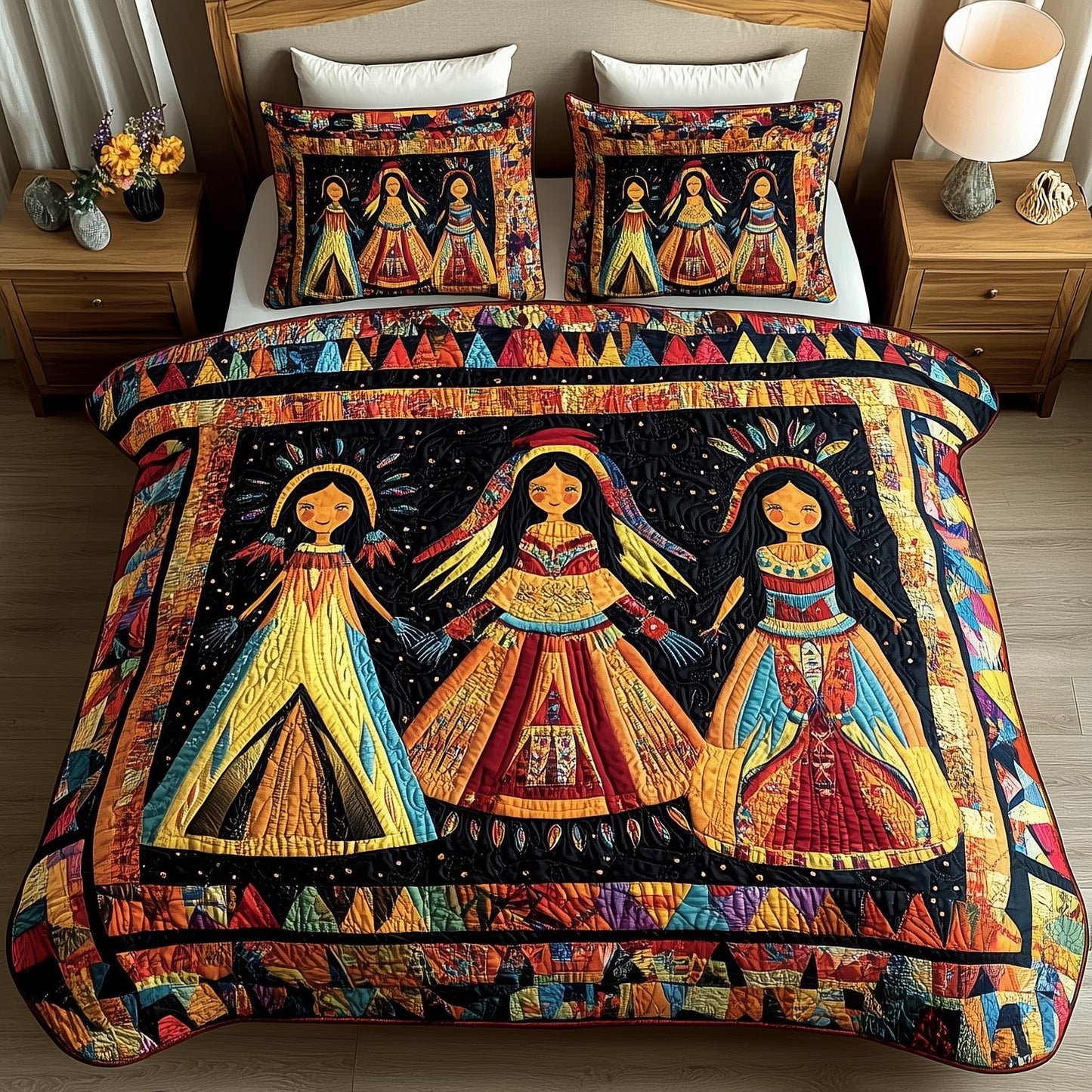 Tribal Harmony 3-Piece Quilted Bedding Set GFTOTP8660