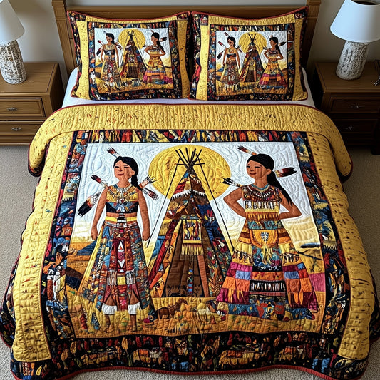 Tribal Harmony 3-Piece Quilted Bedding Set GFTOTP8661