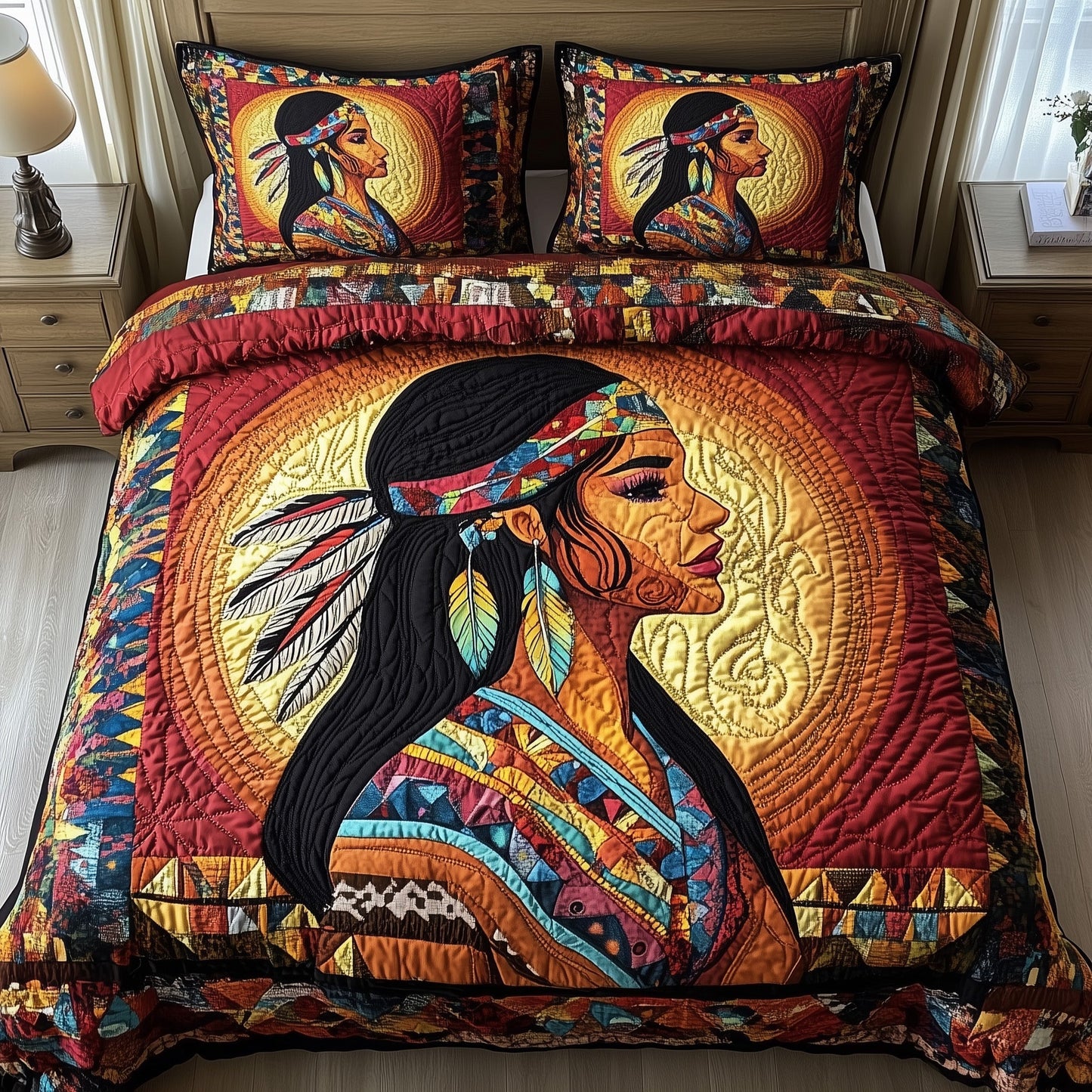 Tribal Harmony 3-Piece Quilted Bedding Set GFTOTP8662