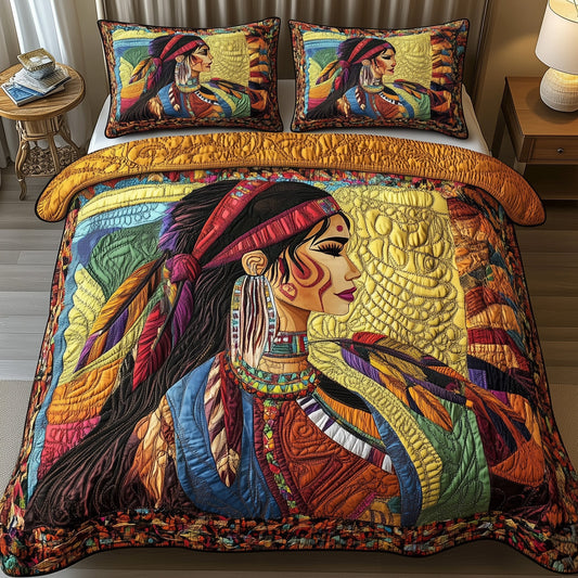 Tribal Harmony 3-Piece Quilted Bedding Set GFTOTP8663