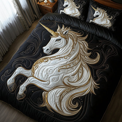 Majestic Unicorn 3-Piece Quilted Bedding Set GFTOTP8704