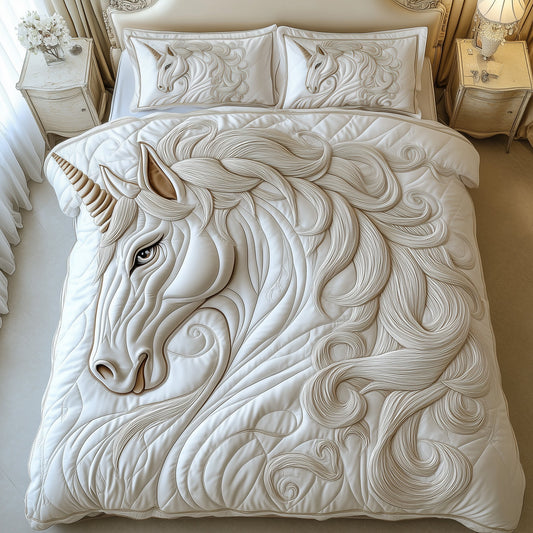 Majestic Unicorn 3-Piece Quilted Bedding Set GFTOTP8707