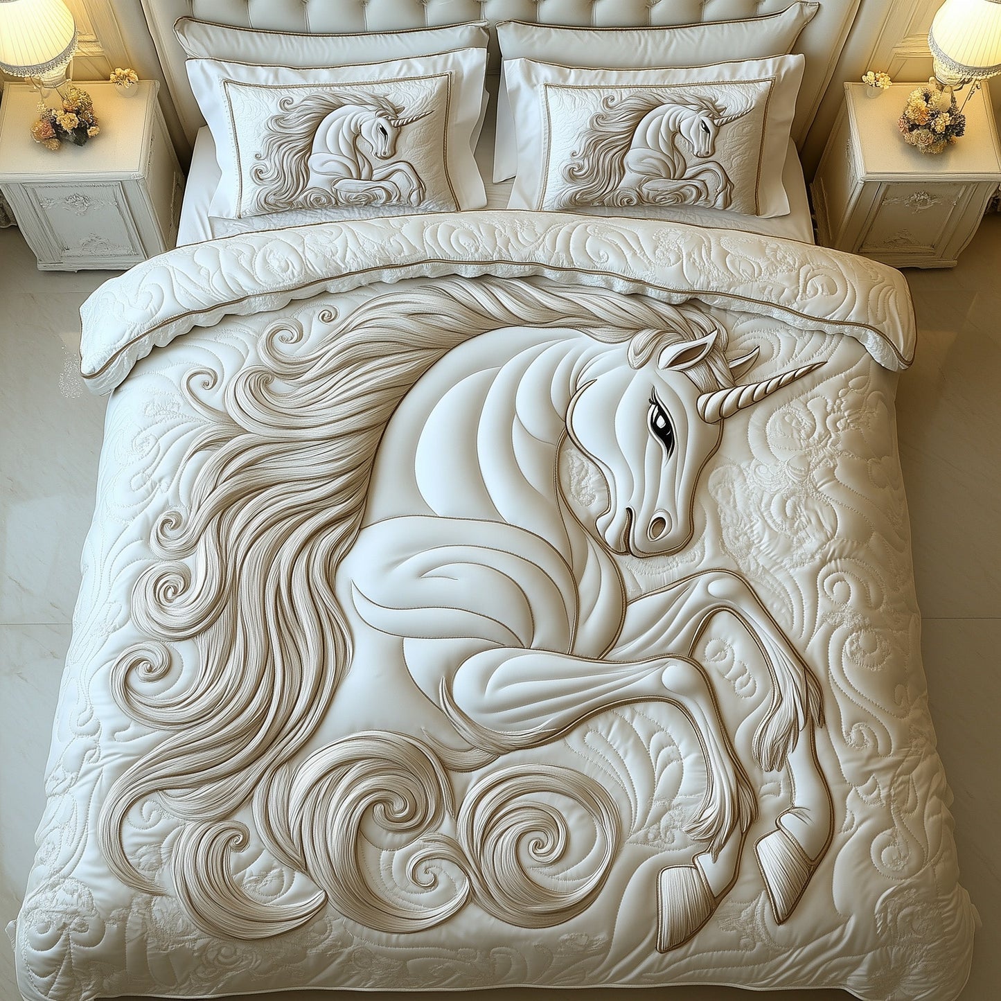 Majestic Unicorn 3-Piece Quilted Bedding Set GFTOTP8709