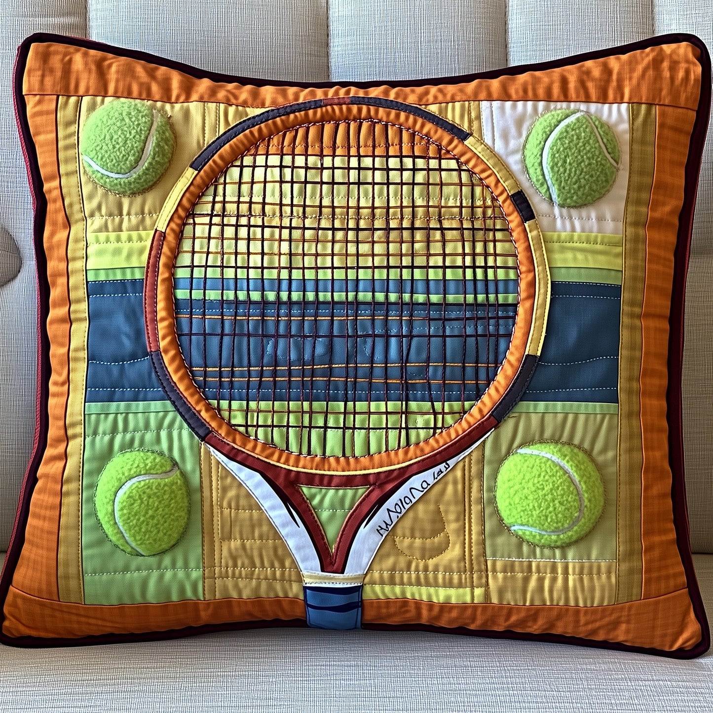 Tennis Time Quilted Pillow Case GFTOTP8720