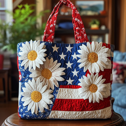 Patriotic Petals Quilted Tote Bag GFTOTP8766
