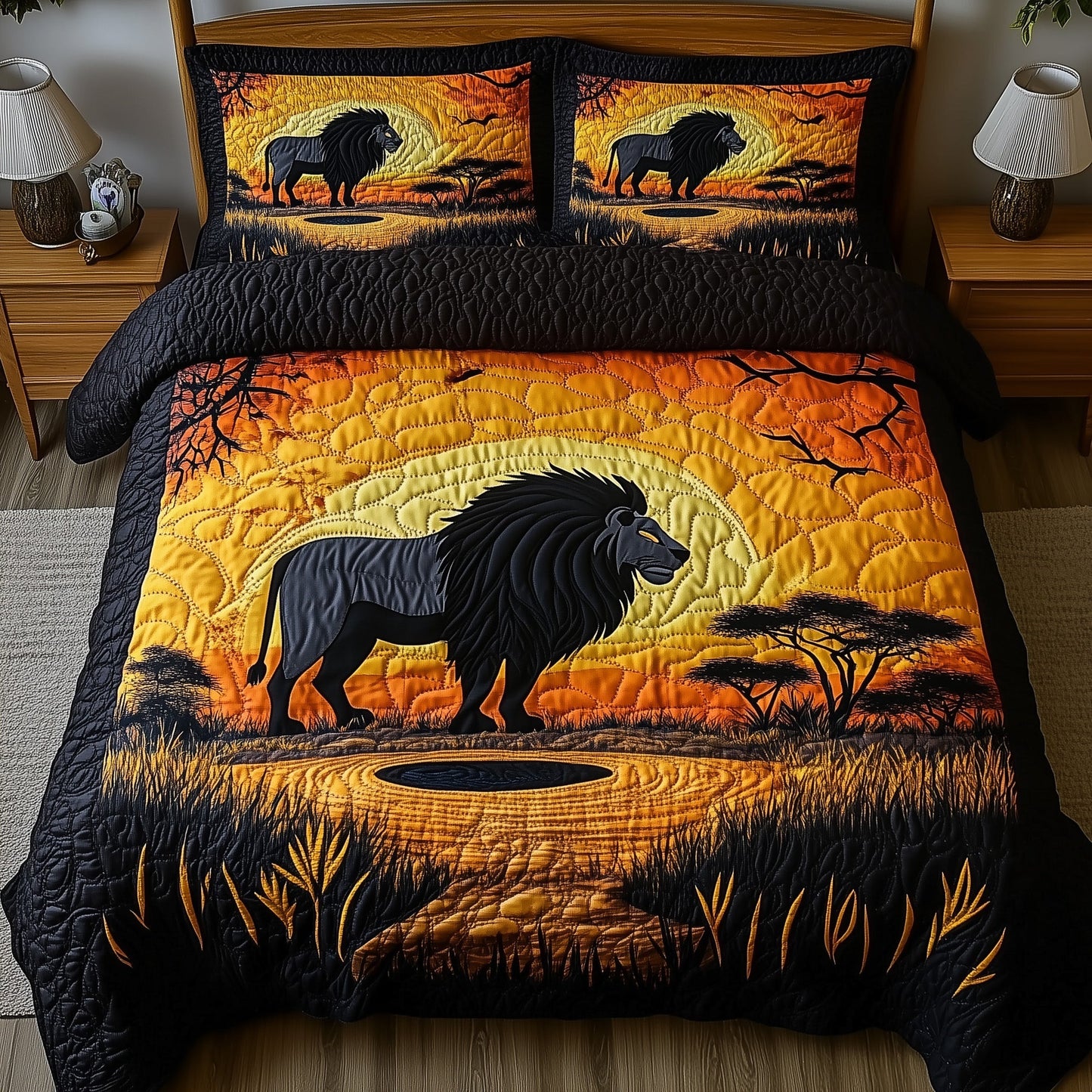 Golden Savanna Dreams 3-Piece Quilted Bedding Set GFTOTP8791