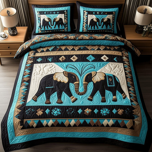 Tribal Tusk Dreams 3-Piece Quilted Bedding Set GFTOTP8793