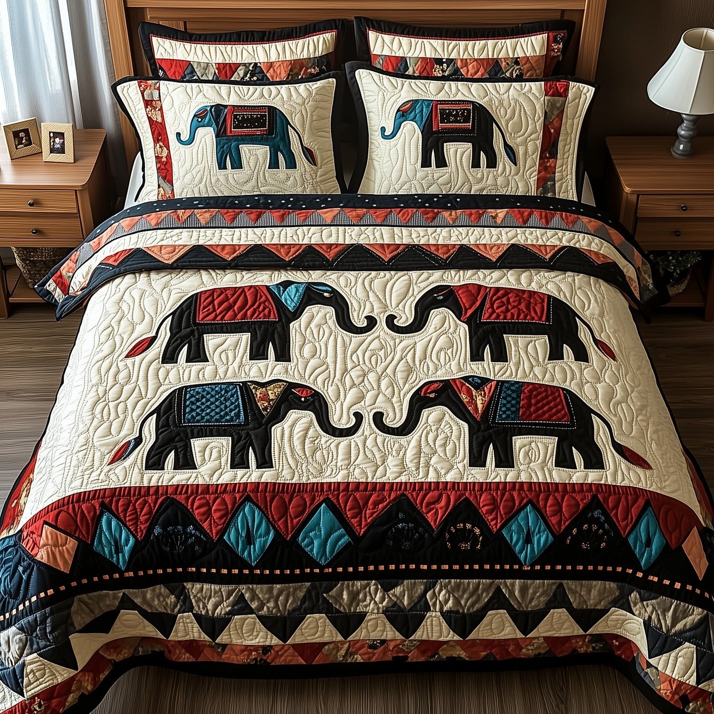 Tribal Majesty 3-Piece Quilted Bedding Set GFTOTP8798