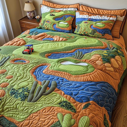 Desert Fairway Dreams 3-Piece Quilted Bedding Set GFTOTP8816