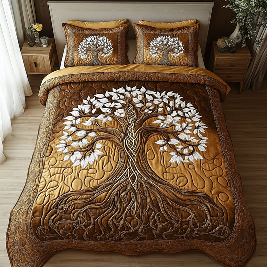 Rooted Harmony 3-Piece Quilted Bedding Set GFTOTP8822