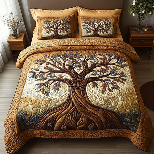 Rooted Harmony 3-Piece Quilted Bedding Set GFTOTP8823