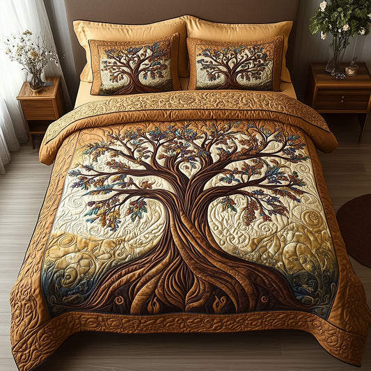 Rooted Harmony 3-Piece Quilted Bedding Set GFTOTP8823