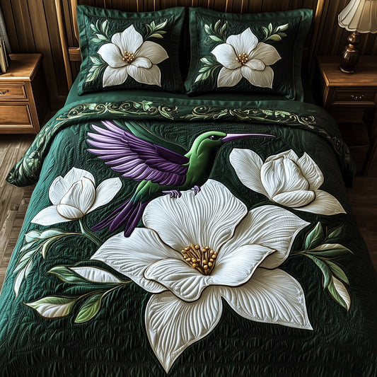 Magnolia Dance 3-Piece Quilted Bedding Set GFTOTP8893