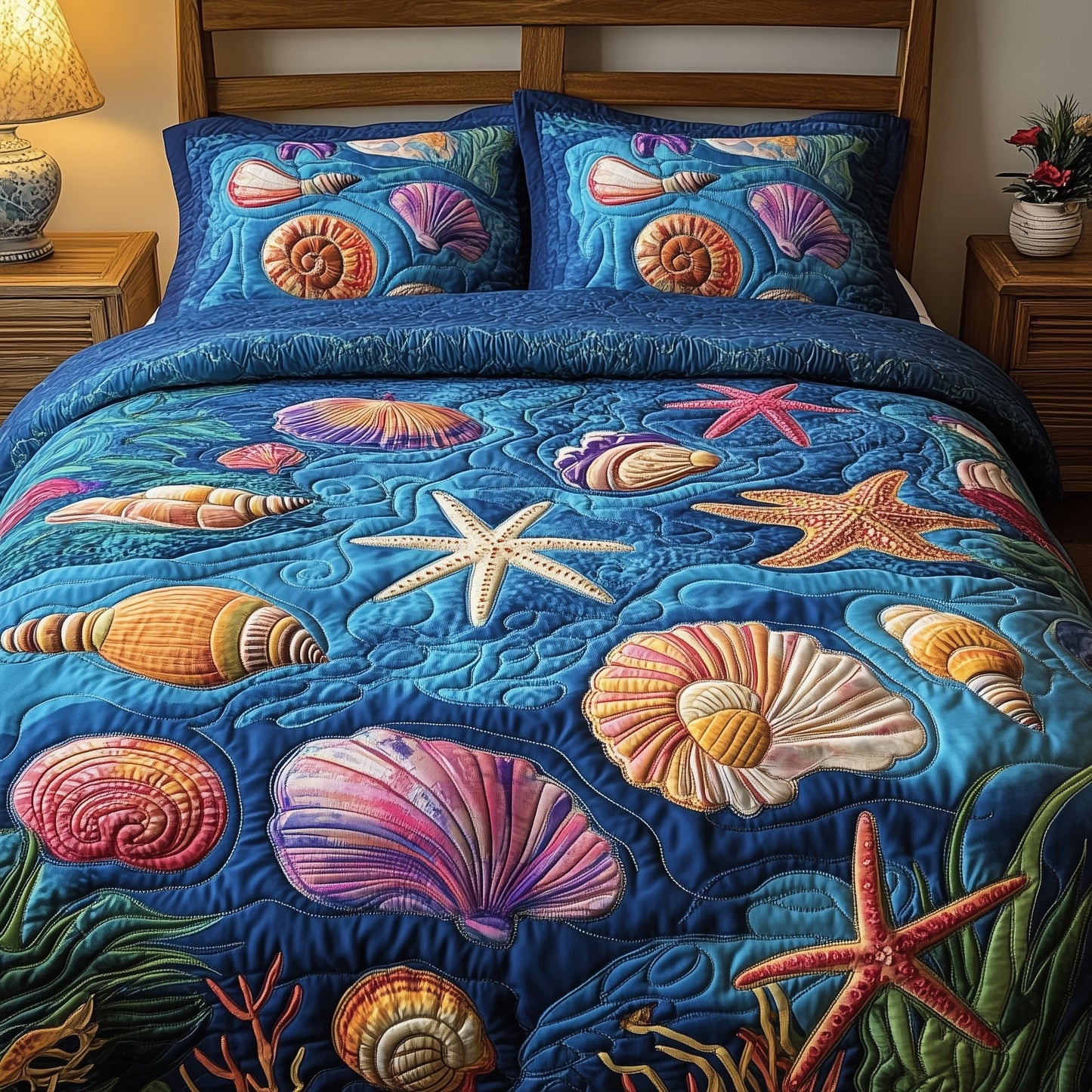 Sea Breeze 3-Piece Quilted Bedding Set GFTOTP8923