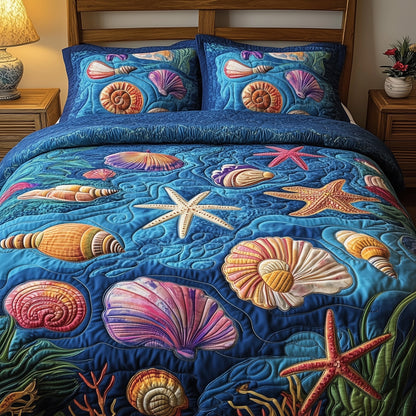 Sea Breeze 3-Piece Quilted Bedding Set GFTOTP8923