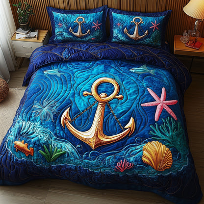 Sea Breeze 3-Piece Quilted Bedding Set GFTOTP8925