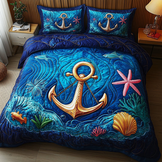 Sea Breeze 3-Piece Quilted Bedding Set GFTOTP8925