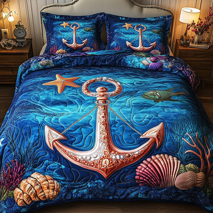 Sea Breeze 3-Piece Quilted Bedding Set GFTOTP8926