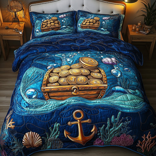 Sea Breeze 3-Piece Quilted Bedding Set GFTOTP8929