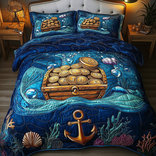 Sea Breeze 3-Piece Quilted Bedding Set GFTOTP8929