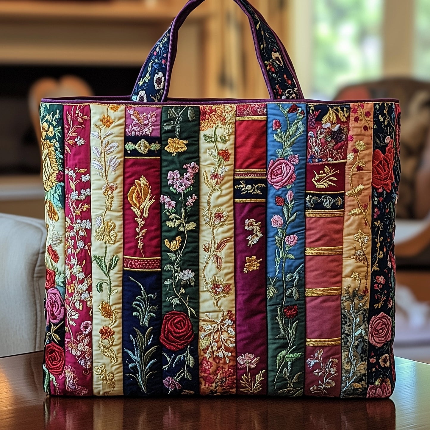 Bookish Quilted Tote Bag GFTOTP8992