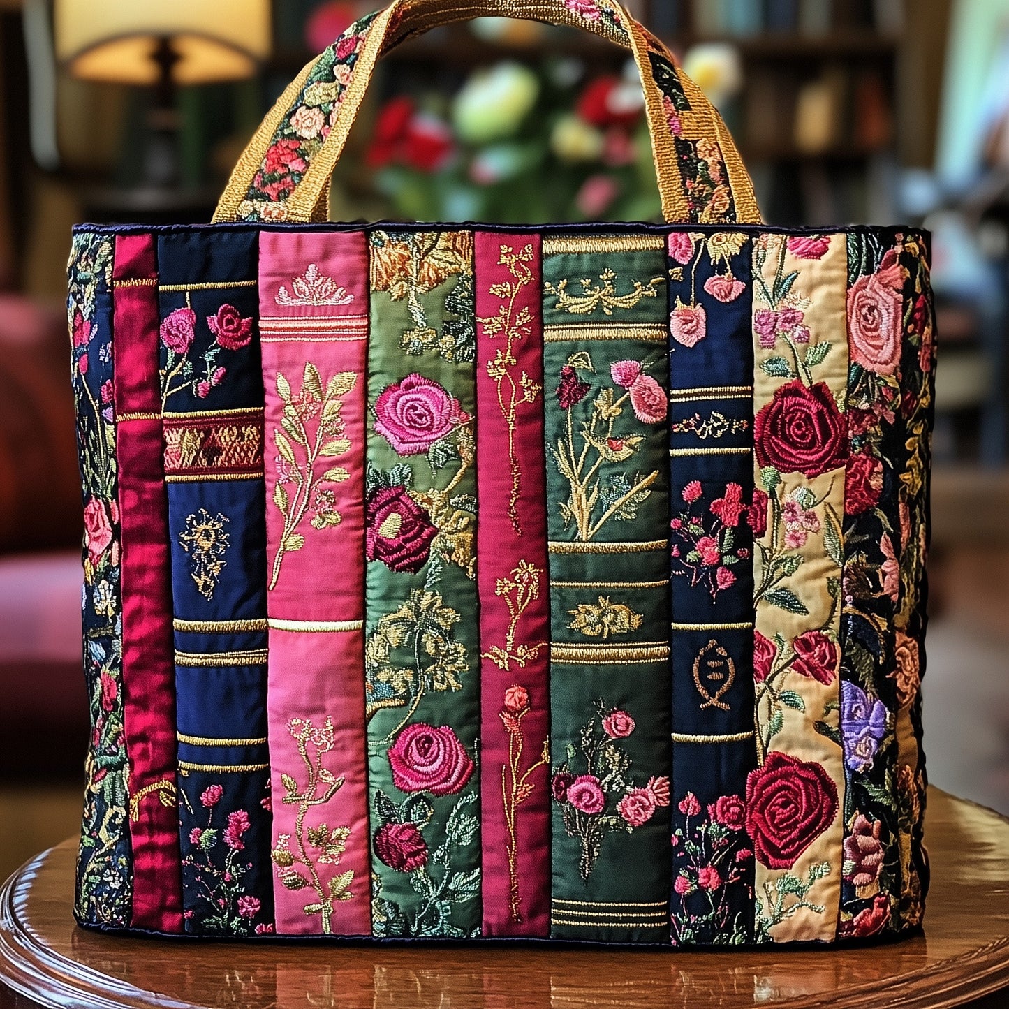 Bookish Quilted Tote Bag GFTOTP8994