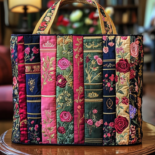Bookish Quilted Tote Bag GFTOTP8994