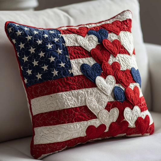 Heart of Freedom Quilted Pillow Case GFTOTP9055