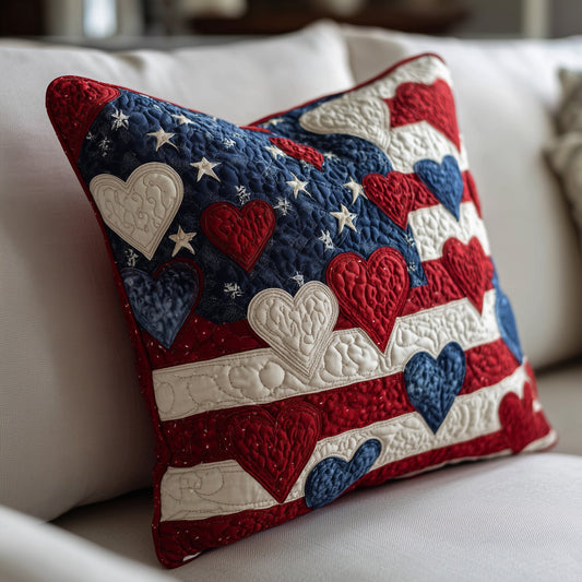 Heart of Freedom Quilted Pillow Case GFTOTP9056