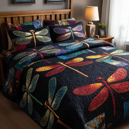Enchanted Dragonfly 3-Piece Quilted Bedding Set GFTOTP9119