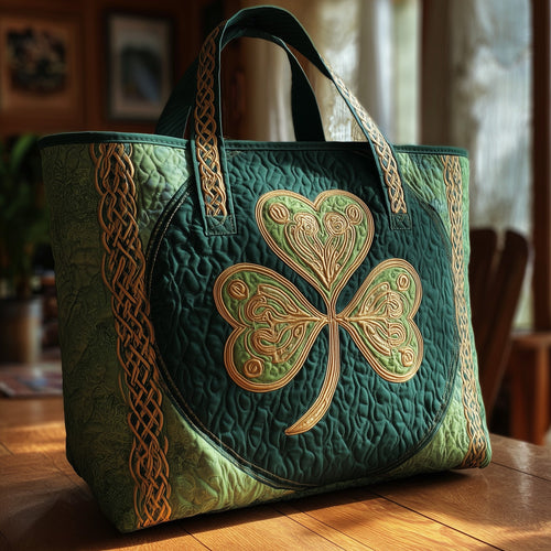 Irish Shamrock Quilted Tote Bag GFTOTP9135