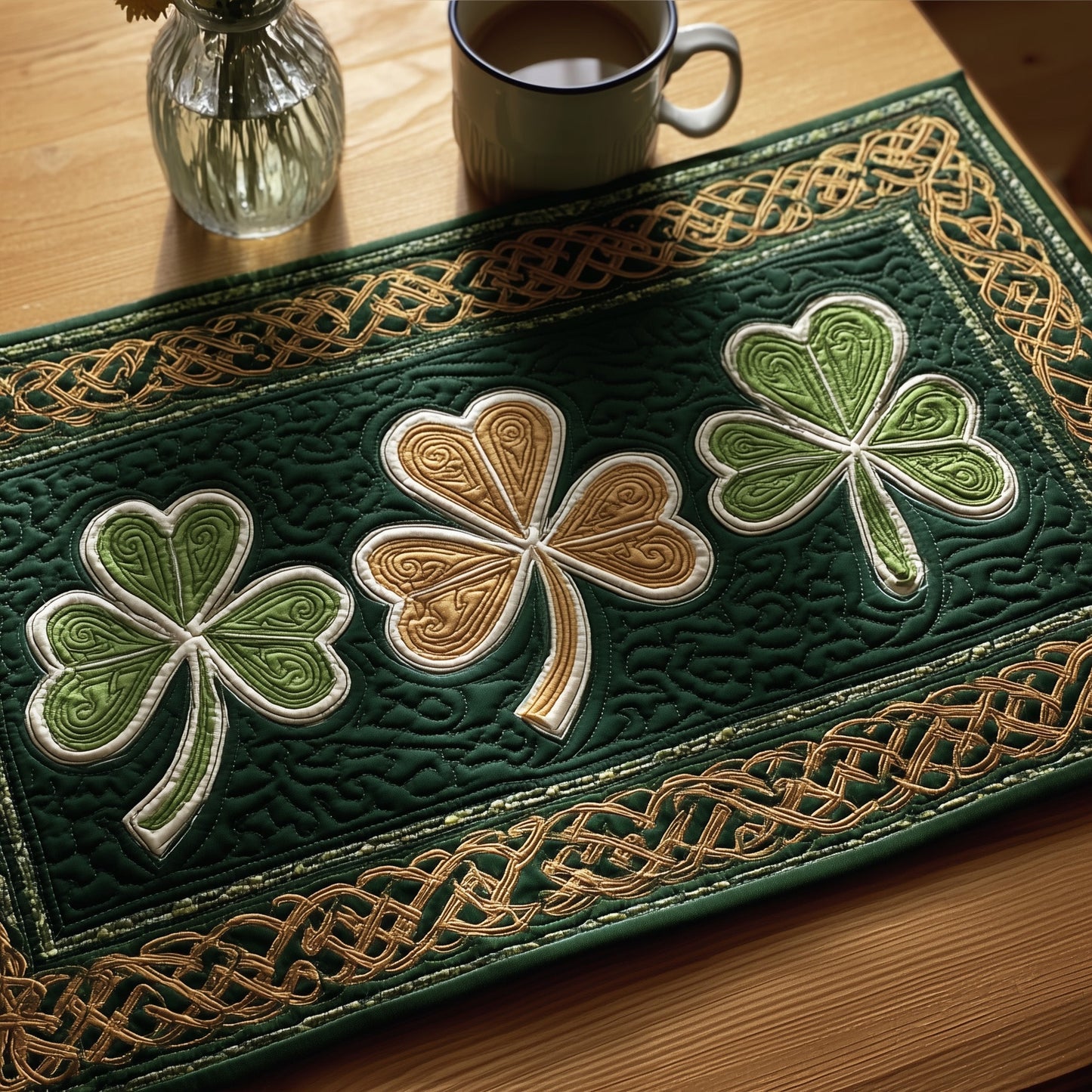 Irish Shamrock Quilted Place Mat GFTOTP9158