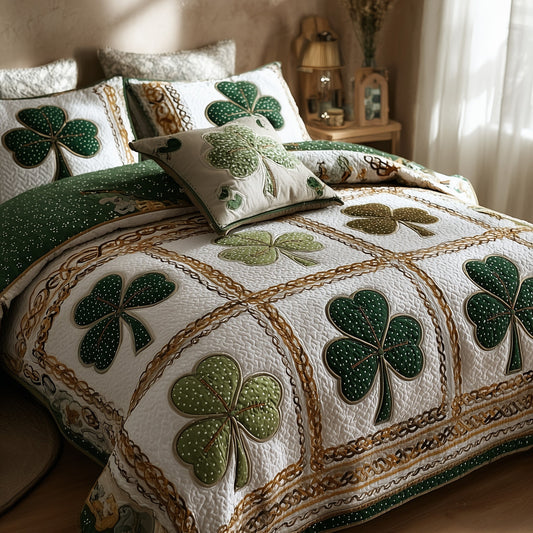 Irish Shamrock 3-Piece Quilted Bedding Set GFTOTP9174