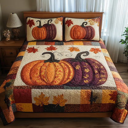 Pumpkin Harvest 3-Piece Quilted Bedding Set GFTOTP9204