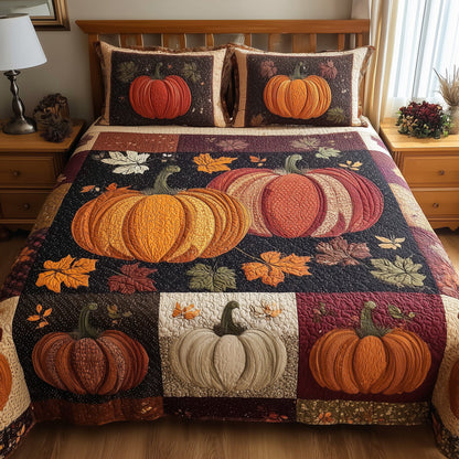 Pumpkin Harvest 3-Piece Quilted Bedding Set GFTOTP9208
