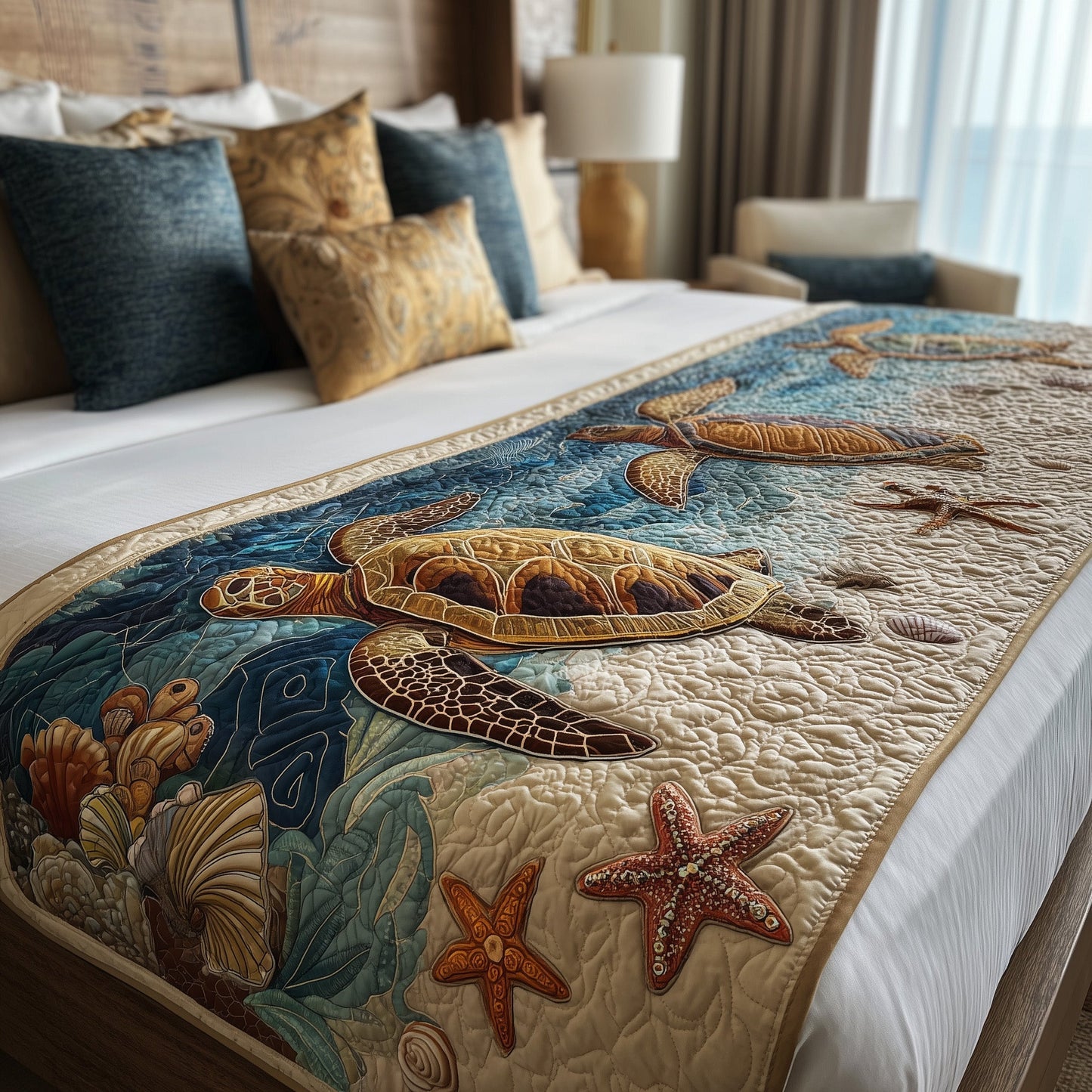 Turtle Quilted Bed Runner GFTOTP9226