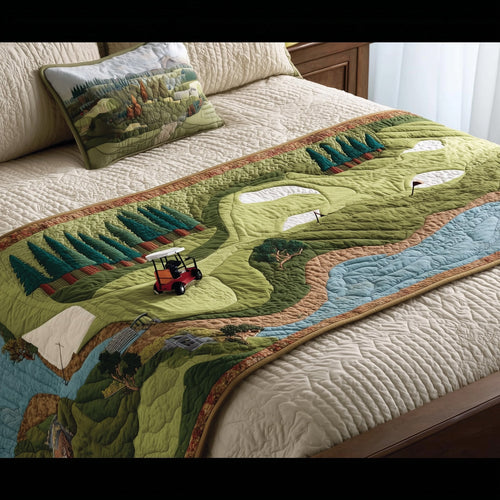 Golf Course Quilted Bed Runner GFTOTP9231