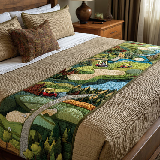 Golf Course Quilted Bed Runner GFTOTP9233