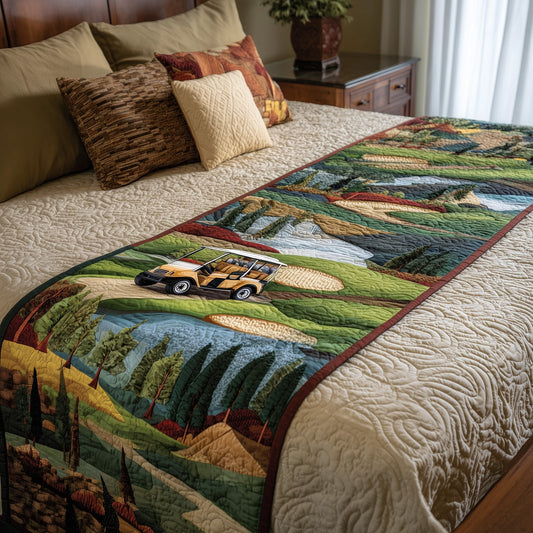 Golf Course Quilted Bed Runner GFTOTP9236