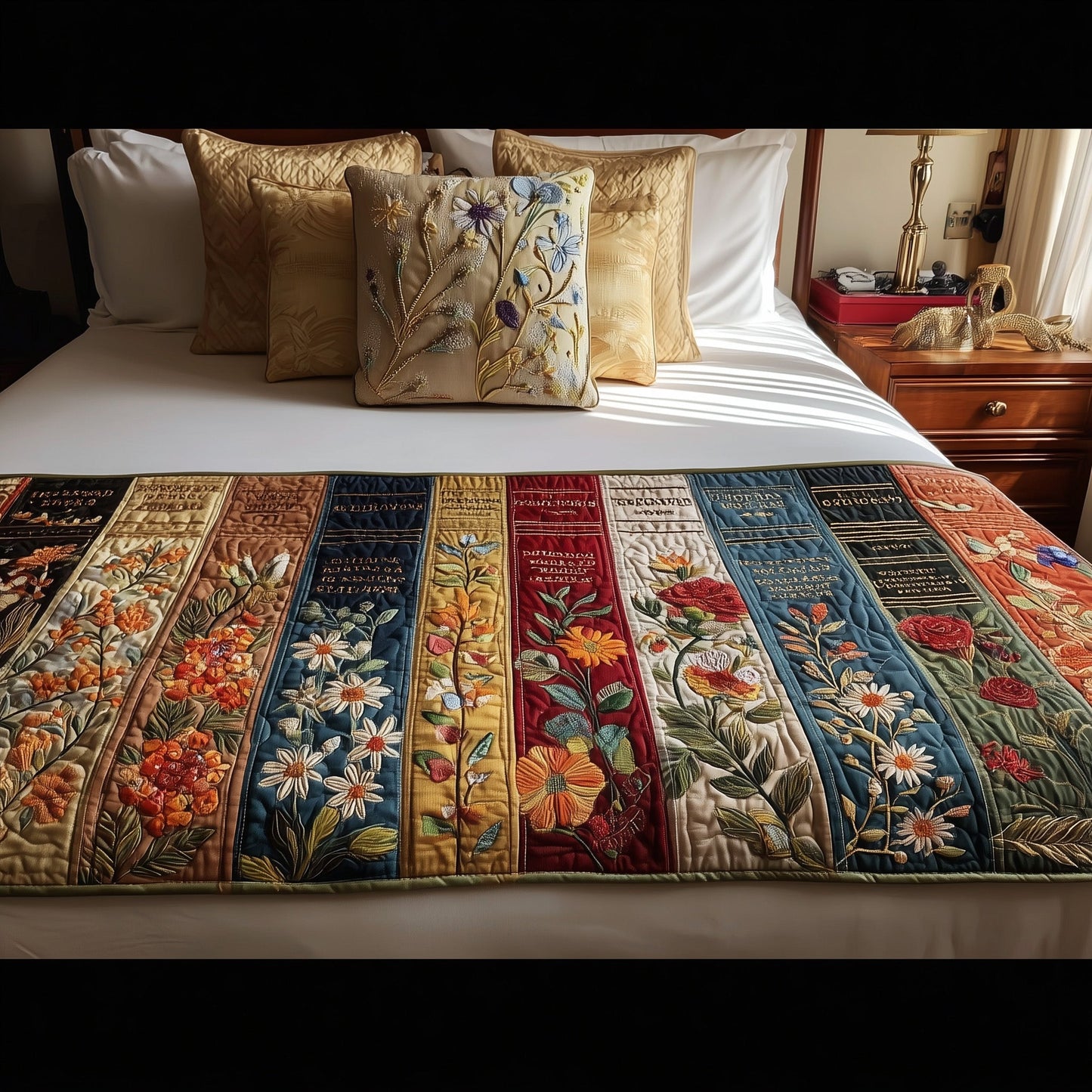 Bookish Quilted Bed Runner GFTOTP9291