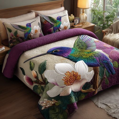 Magnolia Whispers 3-Piece Quilted Bedding Set GFTOTP9293