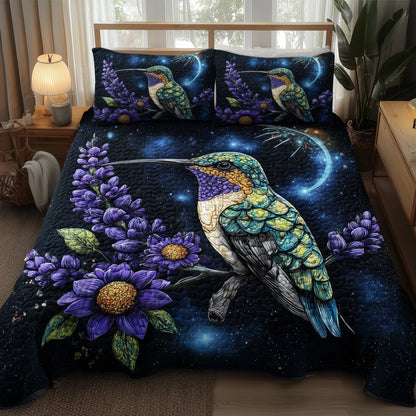 Celestial Hummingbird 3-Piece Quilted Bedding Set GFTOTP9300