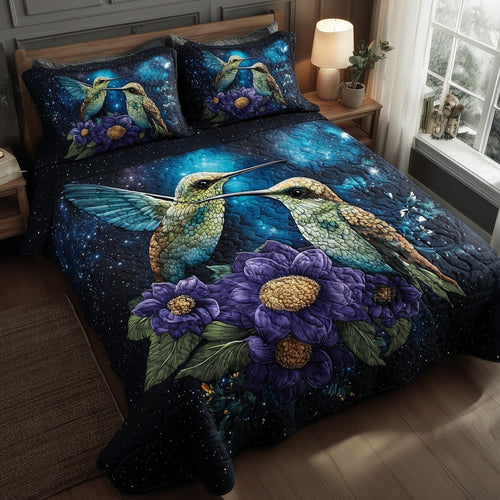 Celestial Hummingbird 3-Piece Quilted Bedding Set GFTOTP9301