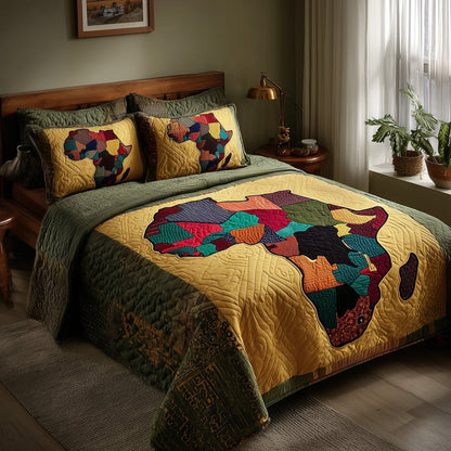 African Heritage 3-Piece Quilted Bedding Set GFTOTP9306
