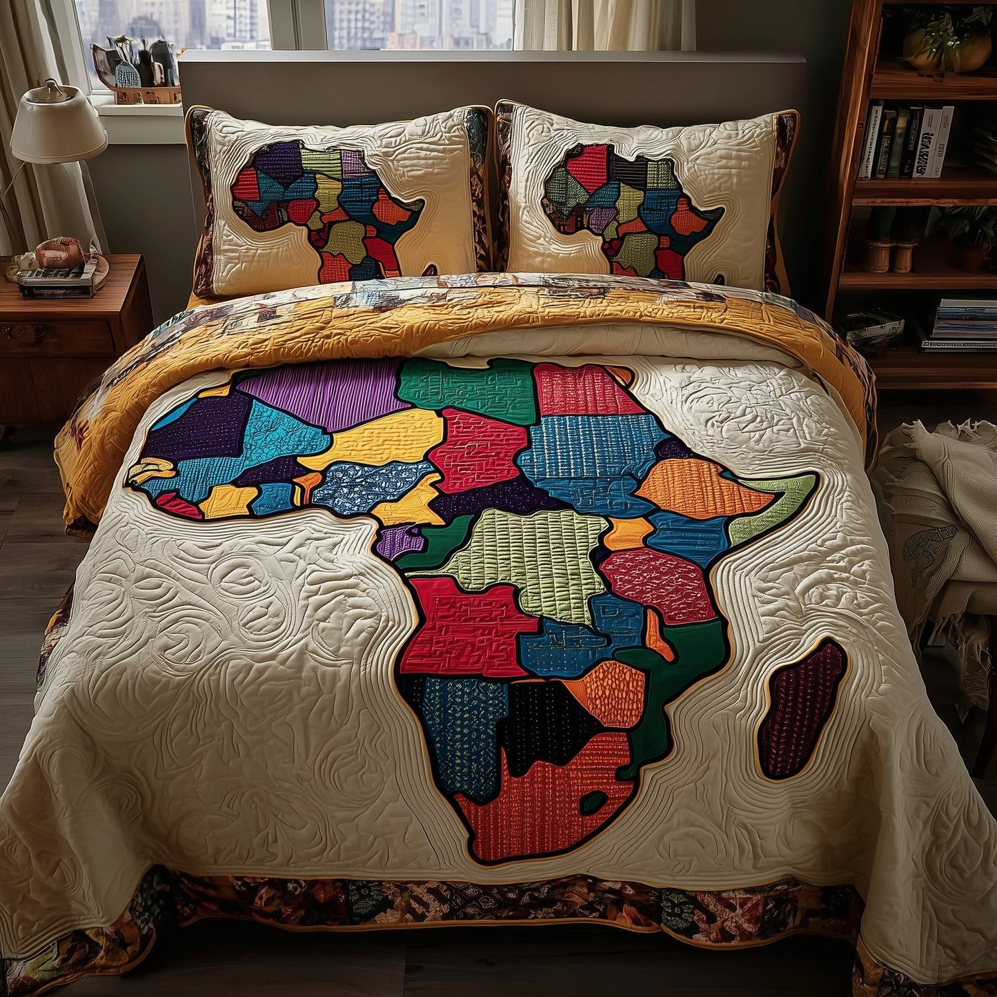African Heritage 3-Piece Quilted Bedding Set GFTOTP9310