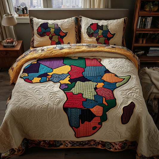 African Heritage 3-Piece Quilted Bedding Set GFTOTP9310